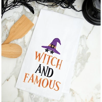 C&F Home Witch And Famous Halloween Cotton Embroidered Flour Sack Kitchen Towel 3 C&F Home Witch And Famous Halloween Cotton Embroidered Flour Sack Kitchen Towel