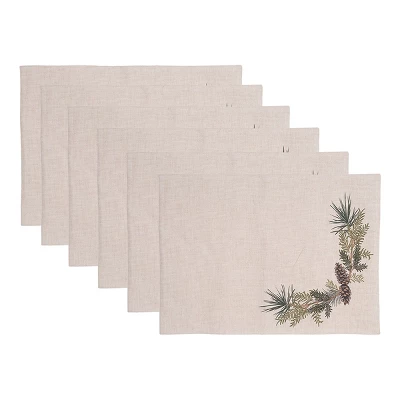C&F Home Pinecone Wreath Design Premium Luxury Placemats Set Of 6 Winter Festive, 14" X 20" 7 C&F Home Pinecone Wreath Design Premium Luxury Placemats Set Of 6 Winter Festive, 14" X 20" - Image 5