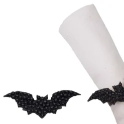 C&F Home Spooky Bat Napkin Rings Set Of 4