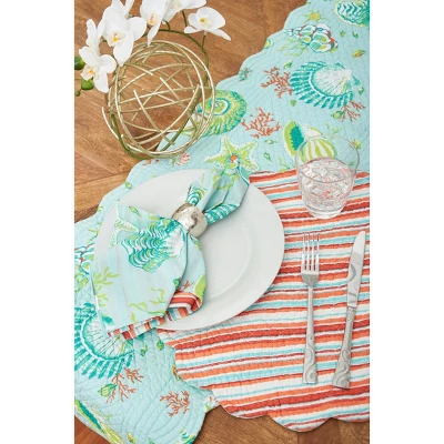 C&F Home Laguna Breeze Cotton Quilted Reversible Table Runner 14" X 51" 4 C&F Home Laguna Breeze Cotton Quilted Reversible Table Runner 14" X 51" - Image 2