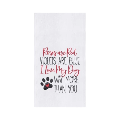 C&F Home Valentine's Day "Love My Dog More" Pawprint Flour Sack Kitchen Dishtowel 7 C&F Home Valentine's Day "Love My Dog More" Pawprint Flour Sack Kitchen Dishtowel - Image 5