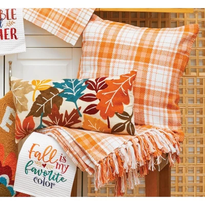 C&F Home Fall Leaves Chain Stitch Throw Pillow 6 C&F Home Fall Leaves Chain Stitch Throw Pillow - Image 4