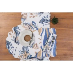 C&F Home Seahorse Sands Reversible Machine Washable Scallop Quilt Placemats Set Of 6 -C&F Home Shop GUEST 0b0c3b31 4234 4a99 958d d4cc5818c5b1