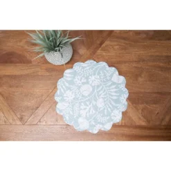 C&F Home Seafoam Reef Scalloped Round Placemats Set Of 6 Nautical Design Coral, 17" -C&F Home Shop GUEST 106e4604 53fd 41cb 889f 08520e09011b