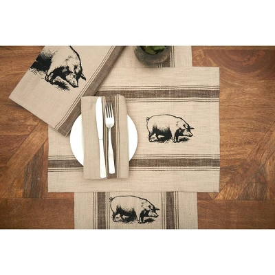C&F Home Pig Feed Sack Table Runner 13" X 72" 3 C&F Home Pig Feed Sack Table Runner 13" X 72"