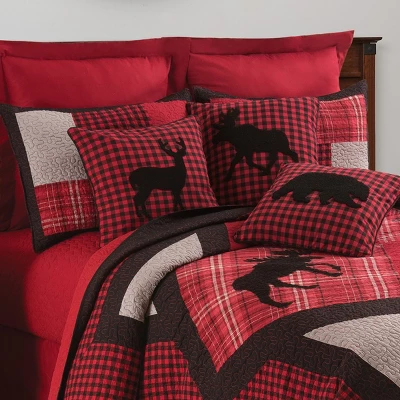 C&F Home Plaid Woodford Deer Silhouette Tufted Accent Throw Pillow, 18" X 18" 4 C&F Home Plaid Woodford Deer Silhouette Tufted Accent Throw Pillow, 18" X 18" - Image 2