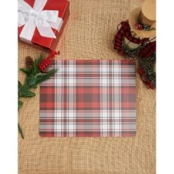 C&F Home Fireside Red & Black Plaid Hardboard Set Of 6 Placemats 12.75" X 16" -C&F Home Shop GUEST 1b85d22d c6a2 45ee bc51 b3521aeec6b1