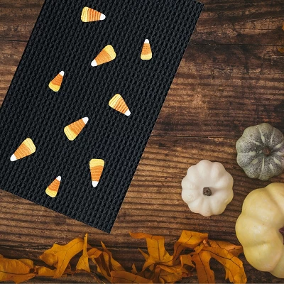 C&F Home Candy Corn Halloween Waffle Weave Embroidered Cotton Kitchen Towel 3 C&F Home Candy Corn Halloween Waffle Weave Embroidered Cotton Kitchen Towel