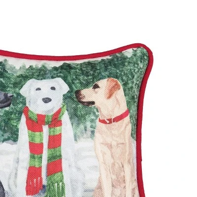 C&F Home 8" X 8" Snow Labs Petite Christmas Holiday Printed Throw Pillow 4 C&F Home 8" X 8" Snow Labs Petite Christmas Holiday Printed Throw Pillow - Image 2