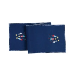 C&F Home Patriotic 4th Of July Solid Blue Sparkler Embroidered Fireworks Design Felt Table Runner 12" X 47.25" -C&F Home Shop GUEST 2104bb5b 3b23 48cb a9b0 6f13e215a92a