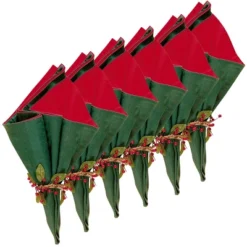 C&F Home Red And Green Napkin Set Of 6