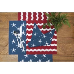 C&F Home Red White And Waves Cotton Patriotic Napkin Machine Washable Set Of 6 -C&F Home Shop GUEST 25c4bb9f 9ef3 4341 886f b77c64492eaf