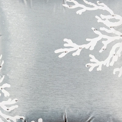 C&F Home Seafoam Blue Coral Square Embellished Throw Pillow Decor 4 C&F Home Seafoam Blue Coral Square Embellished Throw Pillow Decor - Image 2