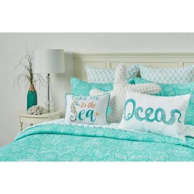 C&F Home Octi Ocean 14" X 22" Beaded Throw Pillow 3 C&F Home Octi Ocean 14" X 22" Beaded Throw Pillow