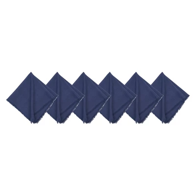 C&F Home Frayed Vintage Indigo Napkin Set Of 6 6 C&F Home Frayed Vintage Indigo Napkin Set Of 6 - Image 4