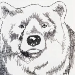 C&F Home Bear Portrait Indoor / Outdoor Embroidered Throw Pillow, 18" X 18"