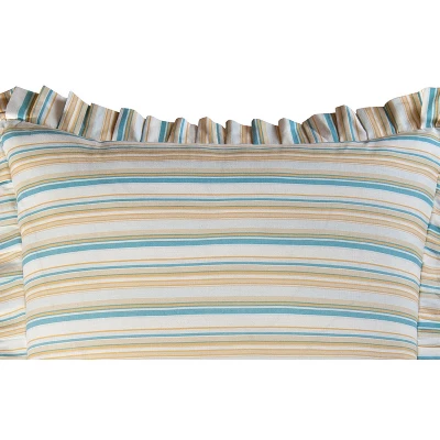 C&F Home 26" X 26" Natural Shells Stripe Euro Sham 3 C&F Home 26" X 26" Natural Shells Stripe Euro Sham