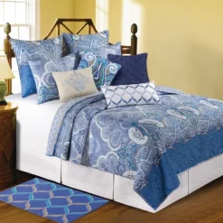 C&F Home 26" X 26" Daphne Blue Damask Euro Sham -C&F Home Shop GUEST 30ec8541 b389 436d 8383 2c7886ed2176