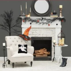 C&F Home 8" X 8" Spooky Ghost Hooked Petite Halloween Throw Pillow -C&F Home Shop GUEST 31eea538 b1cf 49fb b847 7409f14ed8d2