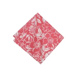 C&F Home Pink Hibiscus Cotton Napkin Set Of 6