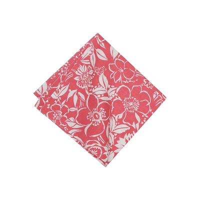 C&F Home Pink Hibiscus Cotton Napkin Set Of 6 3 C&F Home Pink Hibiscus Cotton Napkin Set Of 6