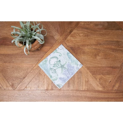 C&F Home Shoreline Waters Cotton Napkins Set Of 6 - Nautical Seahorse & Coral 4 C&F Home Shoreline Waters Cotton Napkins Set Of 6 - Nautical Seahorse & Coral - Image 2