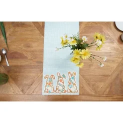 C&F Home Blossom Bunny Trio Table Runner 14" X 72"