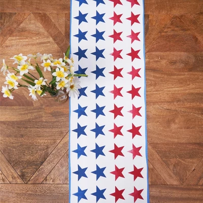 C&F Home Red White & Pow Table Runner 14" X 72" 4 C&F Home Red White & Pow Table Runner 14" X 72" - Image 2
