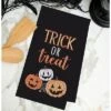 C&F Home Trick Or Treat Pumpkins Embroidered Woven Halloween Kitchen Towel