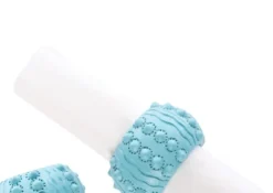 C&F Home Aqua Sea Urchin Napkin Rings Set Of 4