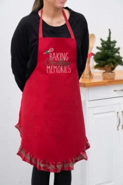 C&F Home "Baking Christmas Memories" Embroidered Kitchen Cooking Baking Apron
