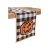 C&F Home Jack-O-Lantern Check Halloween Pumpkin Table Runner 13" X 72"