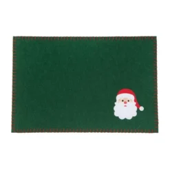 C&F Home Santa Felt Rectangle Placemat Set Of 6 Solid Green Christmas Holiday Embroidered Edge -C&F Home Shop GUEST 484370b4 587e 49a8 8c9f 06d311a0e730