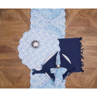 C&F Home Chinoiserie Coast Reversible Machine Washable Scallop Quilt Placemats Set Of 6 6 C&F Home Chinoiserie Coast Reversible Machine Washable Scallop Quilt Placemats Set Of 6 - Image 4