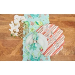 C&F Home Laguna Breeze Cotton Quilted Reversible Table Runner 14" X 51"