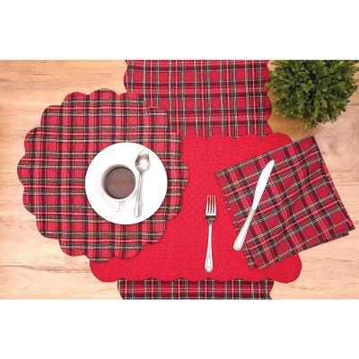 C&F Home Red Plaid Table Runner 14" X 51" 3 C&F Home Red Plaid Table Runner 14" X 51"