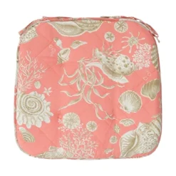 C&F Home 17" X 17" Pink Nautical Themed Chair Pad Cushion