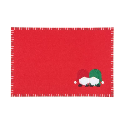 C&F Home Naughty Or Nice Gnome Felt Placemats Set Of 6, 12" X 18" 3 C&F Home Naughty Or Nice Gnome Felt Placemats Set Of 6, 12" X 18"