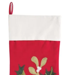 C&F Home 20" Holly Branch Hanging Large Christmas Stocking