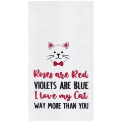 C&F Home Valentine's Day "I Love My Cat" Whiskers Embroidered Flour Sack Kitchen Dishtowel -C&F Home Shop GUEST 53f05c93 2040 44a7 ac1a 52ad701f061a