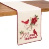 C&F Home Holiday "Merry Christmas" Sentiment W/ Red Cardinal Cane Cotton Machine Washable Embroidered Table Runner 14" X 72" -C&F Home Shop GUEST 55758ffd 425c 4281 b9de 923466af8c2b