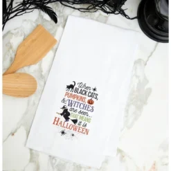 C&F Home Cats Pumpkins Witches Towel