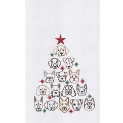 C&F Home Dog Face Christmas Tree Christmas Holiday Machine Washable Cotton Flour Sack Kitchen Towel Decor Decoration 27L X 18W In. -C&F Home Shop GUEST 55f0c1a0 530e 4962 9173 b4187067b091