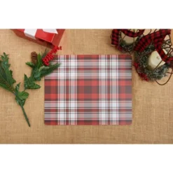 C&F Home Fireside Red & Black Plaid Hardboard Set Of 6 Placemats 12.75" X 16" -C&F Home Shop GUEST 563e999d 7b49 42e4 aa18 928f36875129