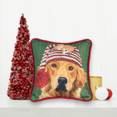 C&F Home 8" X 8" Winter Dog Petite Christmas Petite Printed Throw Pillow 7 C&F Home 8" X 8" Winter Dog Petite Christmas Petite Printed Throw Pillow - Image 5