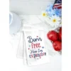 C&F Home Born Free Embroidered Cotton Flour Sack Kitchen Towel Patriotic Dishtowel Decoration