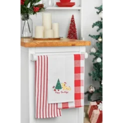 C&F Home Christmas "Happy Howlidays" Dog With Christmas Tree Cotton Embroidered Waffle Weave Kitchen Dish Towel -C&F Home Shop GUEST 5ddb4a81 63bf 4cf7 b1f0 1dc12159cd71