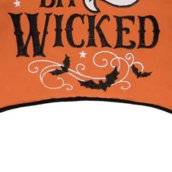 C&F Home Ghost Embroidered 100% Cotton Halloween Mini Accent Throw Pillow 10" X 10"