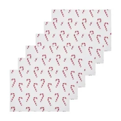C&F Home Candy Cane Wishes Placemats Set Of 6, 14" X 20" -C&F Home Shop GUEST 639608b2 52d2 443e b089 8fe925369304