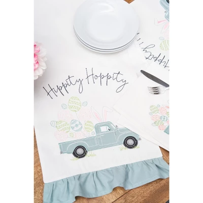 C&F Home Hippity Hoppity Easter Truck Single Embroidered Cloth Napkin 5 C&F Home Hippity Hoppity Easter Truck Single Embroidered Cloth Napkin - Image 3